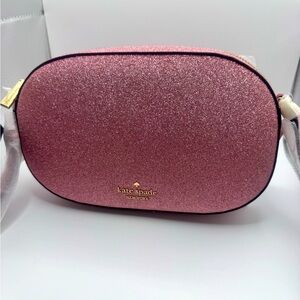 NWT Kate Spade, pink glitter Crossbody
